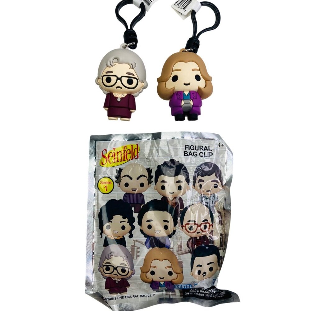 Seinfeld Series 1 Figural Bag Clips - Manya & Helen Characters Rubber Keychains